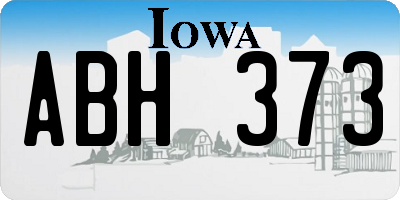 IA license plate ABH373