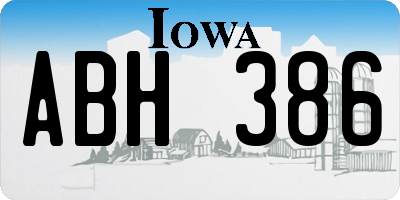 IA license plate ABH386