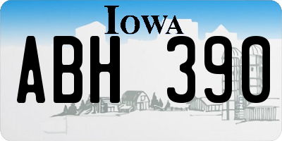 IA license plate ABH390