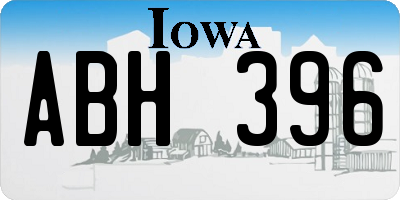 IA license plate ABH396