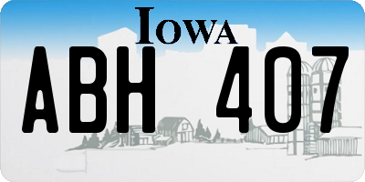 IA license plate ABH407