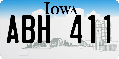 IA license plate ABH411