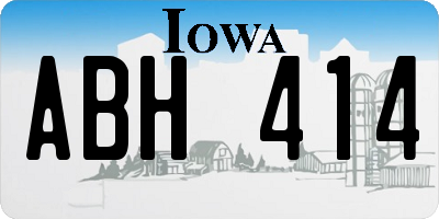 IA license plate ABH414