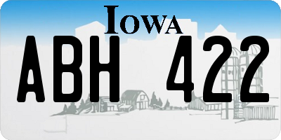 IA license plate ABH422