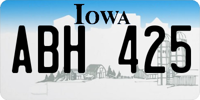 IA license plate ABH425