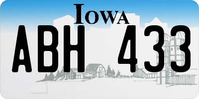 IA license plate ABH433