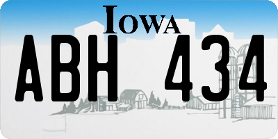 IA license plate ABH434