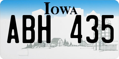 IA license plate ABH435