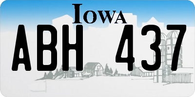 IA license plate ABH437