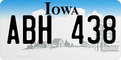 IA license plate ABH438