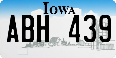 IA license plate ABH439