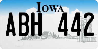 IA license plate ABH442