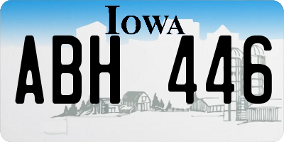 IA license plate ABH446
