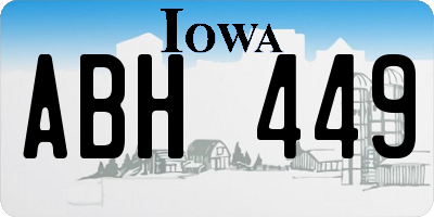 IA license plate ABH449