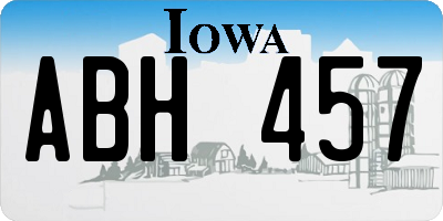 IA license plate ABH457