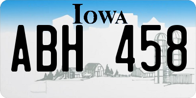 IA license plate ABH458