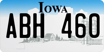 IA license plate ABH460