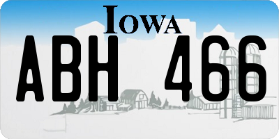 IA license plate ABH466