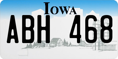 IA license plate ABH468