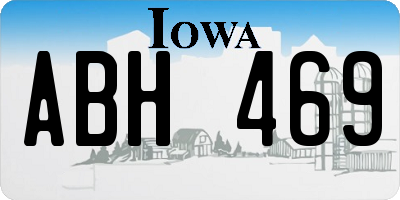 IA license plate ABH469