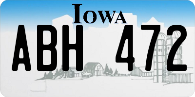 IA license plate ABH472