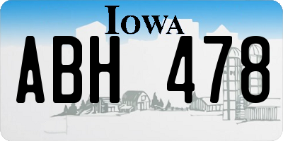 IA license plate ABH478