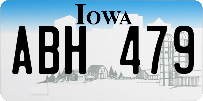 IA license plate ABH479