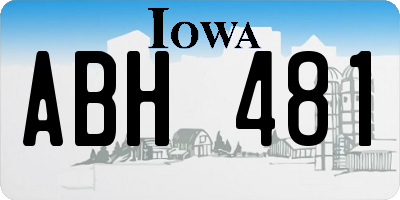 IA license plate ABH481
