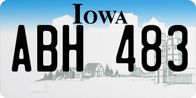 IA license plate ABH483