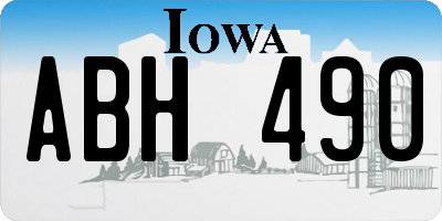 IA license plate ABH490