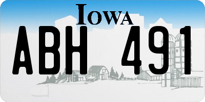 IA license plate ABH491