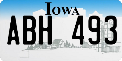IA license plate ABH493
