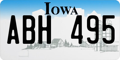 IA license plate ABH495
