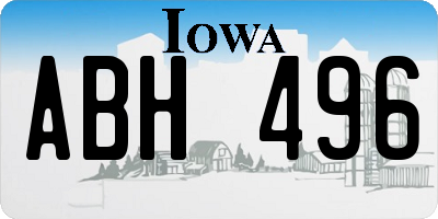 IA license plate ABH496