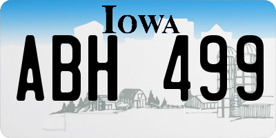 IA license plate ABH499
