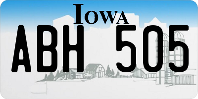 IA license plate ABH505