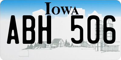 IA license plate ABH506