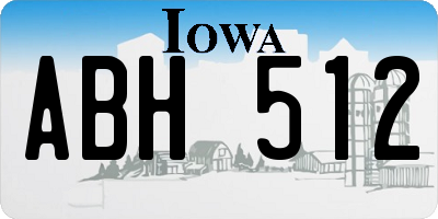 IA license plate ABH512