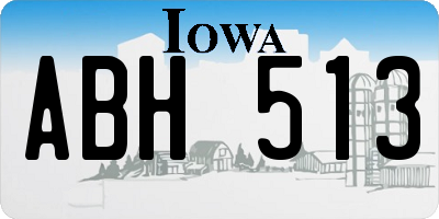 IA license plate ABH513