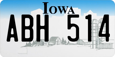 IA license plate ABH514