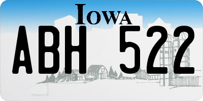 IA license plate ABH522