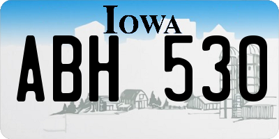 IA license plate ABH530