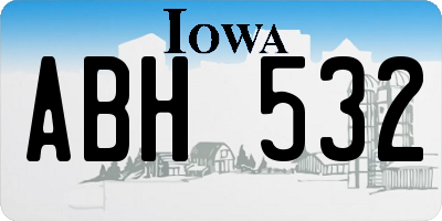 IA license plate ABH532