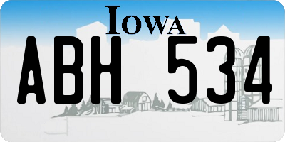 IA license plate ABH534