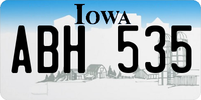 IA license plate ABH535