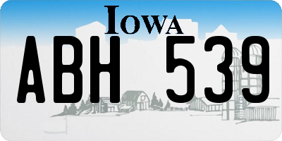 IA license plate ABH539