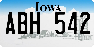 IA license plate ABH542