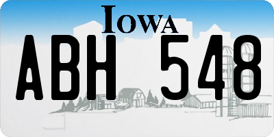 IA license plate ABH548