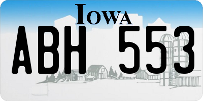 IA license plate ABH553