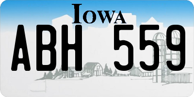 IA license plate ABH559